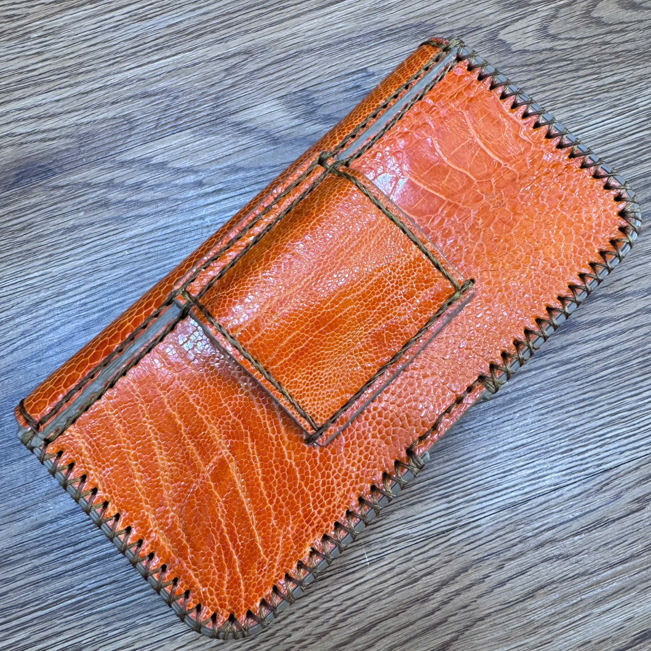 Bao da Đựng Điện Thoại Đeo Thắt Lưng Da đà điểu Cao Cấp BDDD110