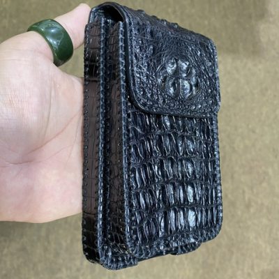 Bao Da Đựng Điện Thoại Đeo Thắt Lưng Da Cá Sấu Handmade Cao Cấp DT002