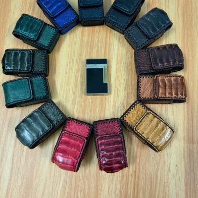 Bao Da Đựng Zippo Handmade Da Chân Đà Điểu ZP001