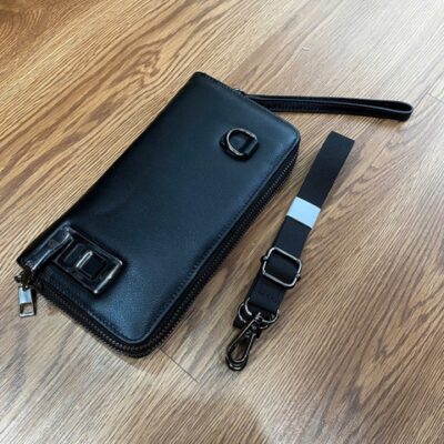 Ví Cầm Tay Khóa Vân Tay Da Bò Cao Cấp V2433