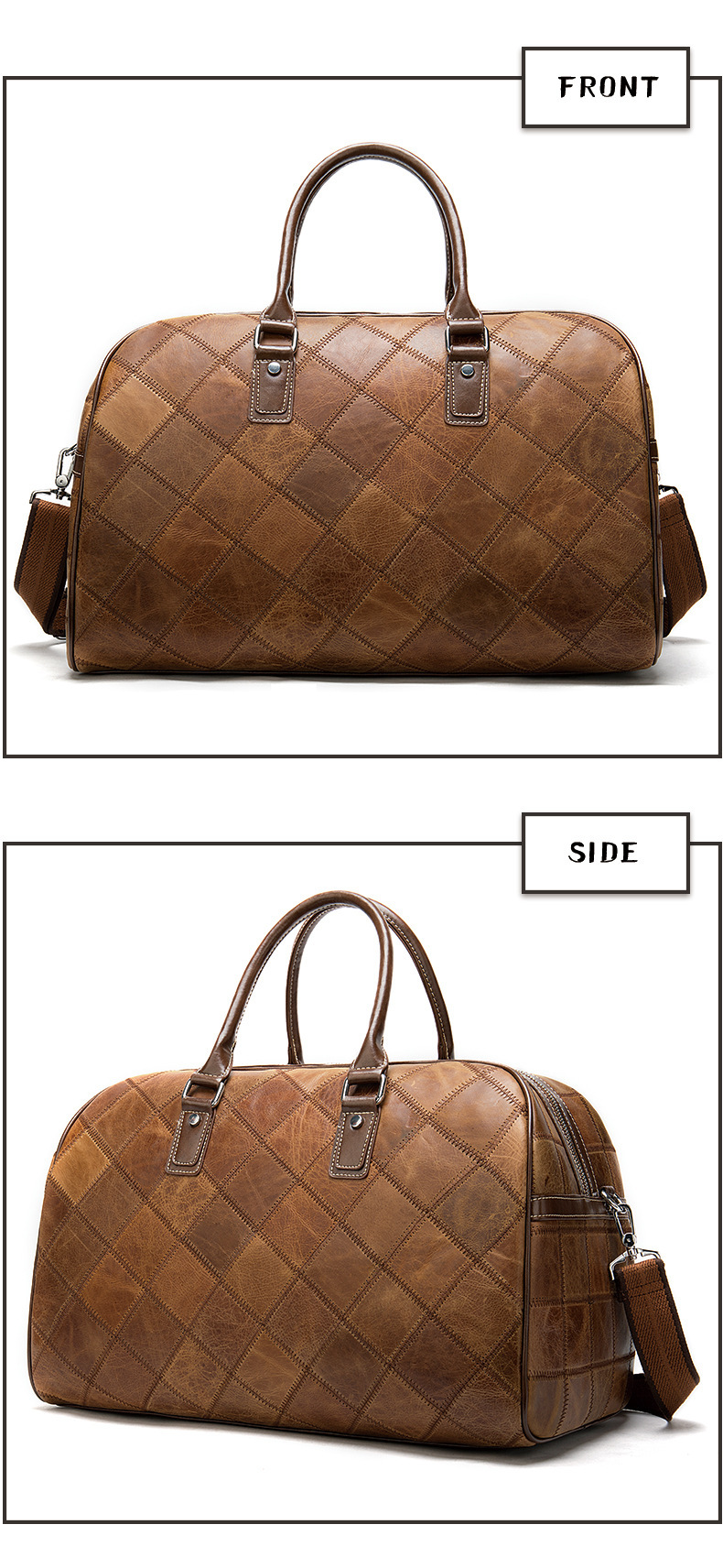 Túi Trống Du Lịch Da Bò Mill Vân Hạt Cao Cấp 8706 - Đẳng Cấp, Tiện Lợi, Dung Tích Lớn - Ảnh 8