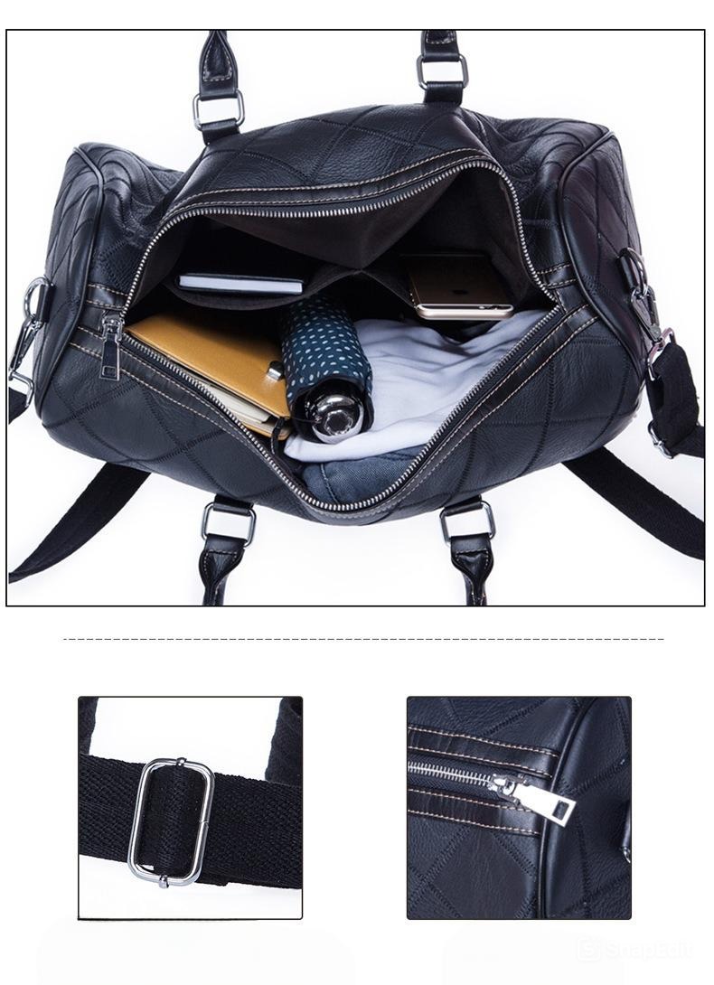 Túi Trống Du Lịch Da Bò Mill Vân Hạt Cao Cấp 8706 - Đẳng Cấp, Tiện Lợi, Dung Tích Lớn - Ảnh 4