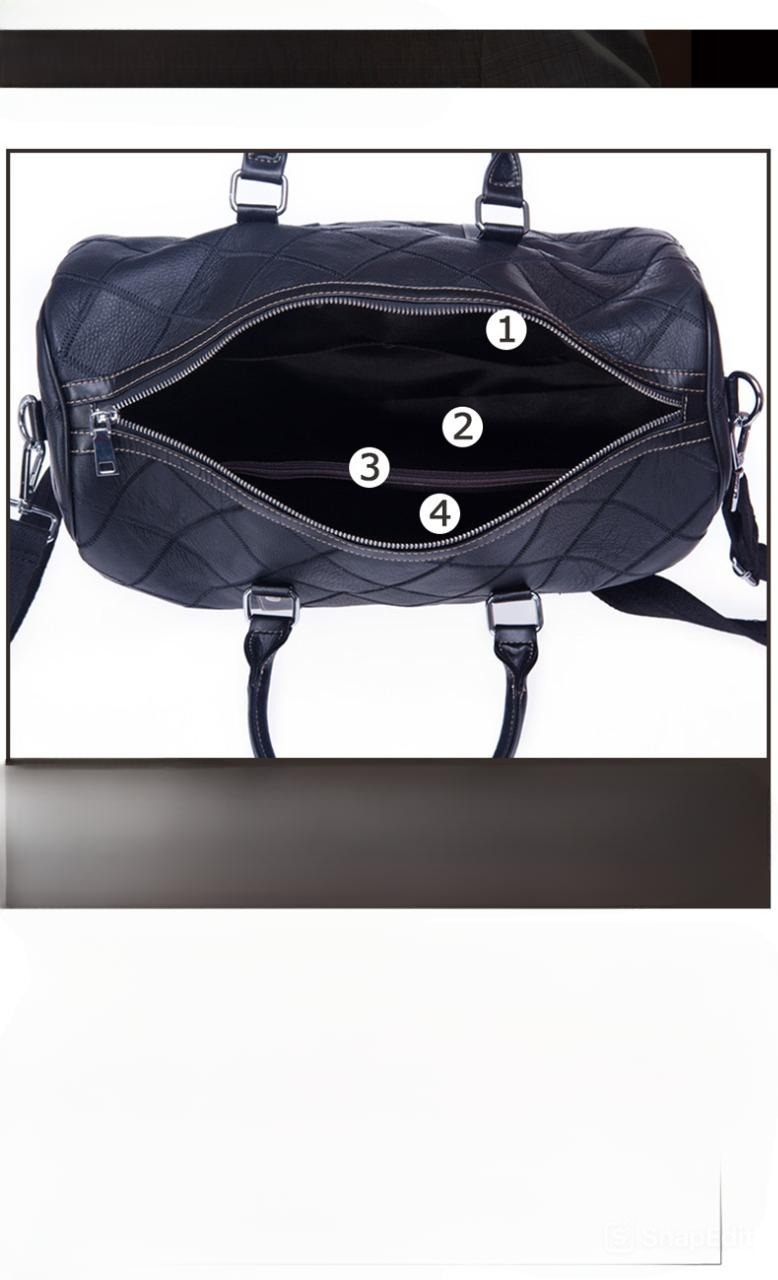 Túi Trống Du Lịch Da Bò Mill Vân Hạt Cao Cấp 8706 - Đẳng Cấp, Tiện Lợi, Dung Tích Lớn - Ảnh 5