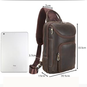Túi Đeo Chéo Trước Ngực Da Bò Sáp P5150