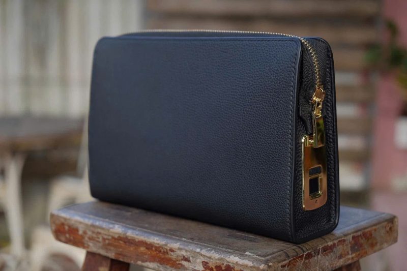 Clutch Da Bò Togo Khóa Vân Tay CL07