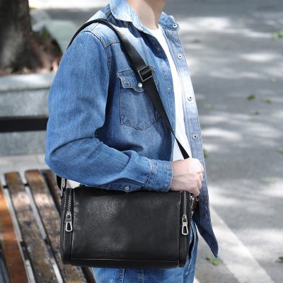 Túi Đeo Chéo Da Bò Dáng Trống 6071