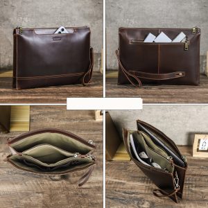 CLUTCH CẦM TAY NAM Da Bò Sáp Cao Cấp MB341