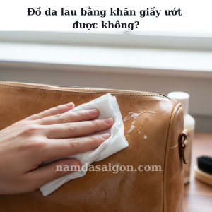 Đồ da lau bằng khăn giấy ướt được không?