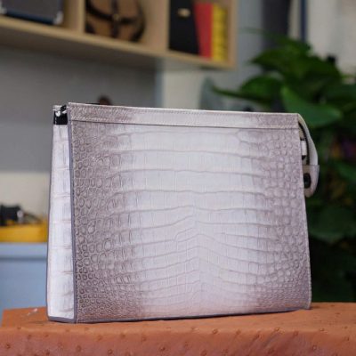 CLUTCH CẦM TAY DA CÁ SẤU BẠCH TẠNG HIMALAYA CSBT99