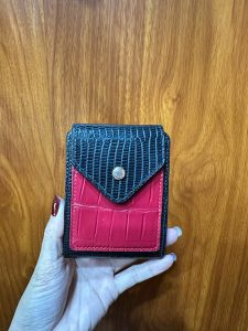 VÍ KẸP TIỀN MINI DA KỲ ĐÀ PHỐI CÁ SẤU V22