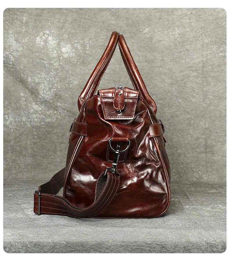 Túi Trống Du Lịch Da Bò Cao Cấp 8822 - Ảnh 2