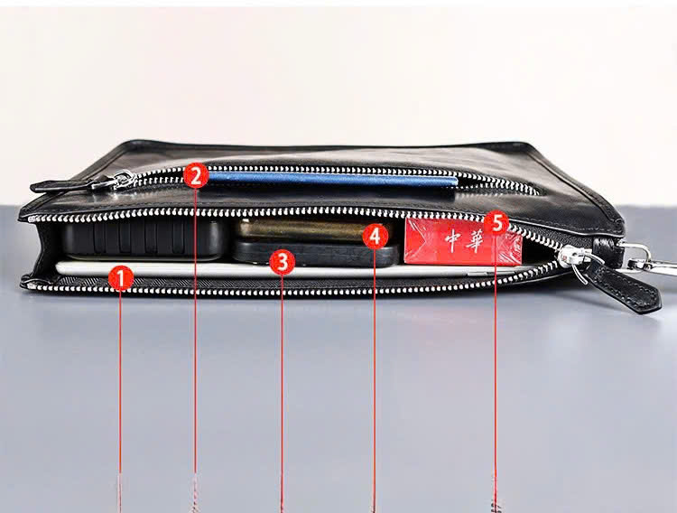 CLUTCH CẦM TAY DA BÒ CAO CẤP 8572 - Ảnh 7