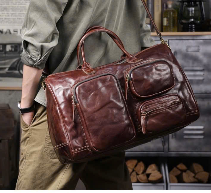 TÚI DU LỊCH DA BÒ CAO CẤP 7406