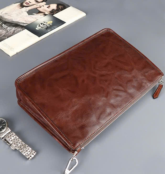 CLUTCH CẦM TAY DA BÒ CAO CẤP 8572 - Ảnh 8