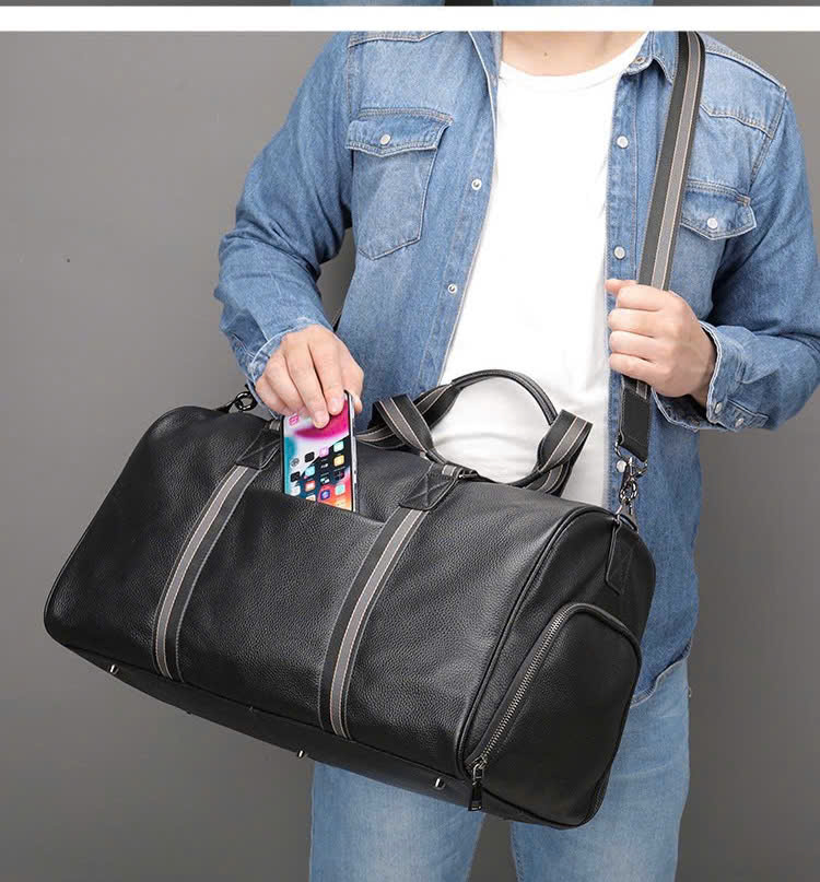 Túi Trống Du Lịch Da Bò Cao Cấp 8706-3