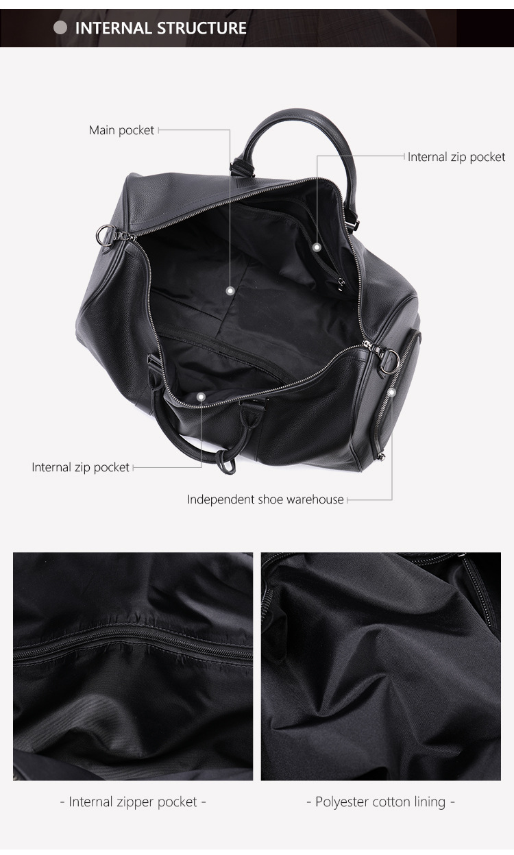 Túi Trống Du Lịch Da Bò Cao Cấp 8706-1 - Ảnh 5