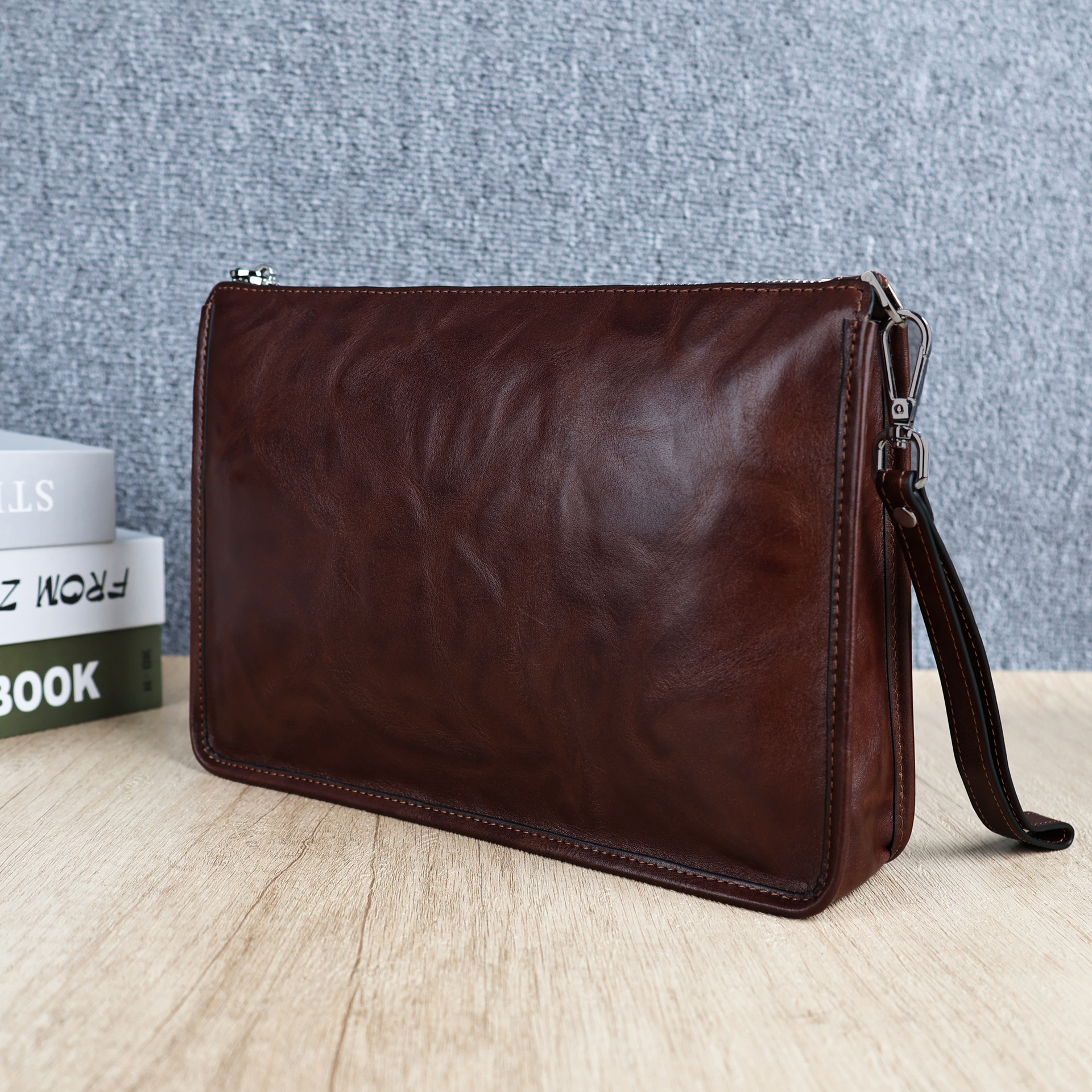 CLUTCH CẦM TAY DA BÒ CAO CẤP 8572 - Ảnh 12