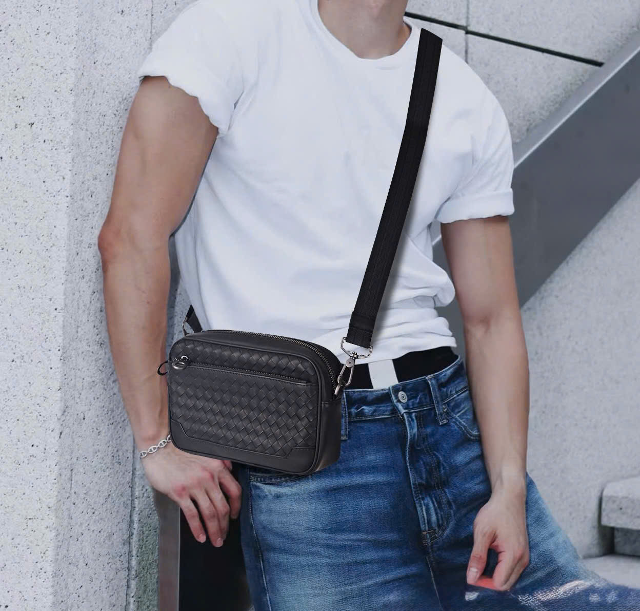 TÚI ĐEO CHÉO DA BÒ CAO CẤP 2595