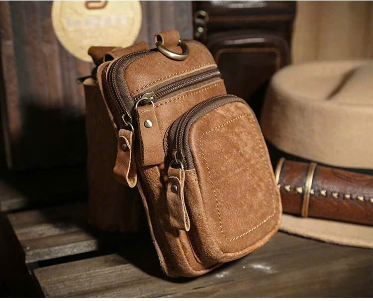 Túi đeo hông da bò cao cấp 6386